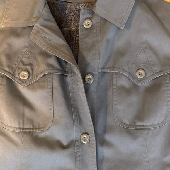 VTG Western Slate Blue A-Line Trench Coat with Zip-in Lining - Picture 7 of 13